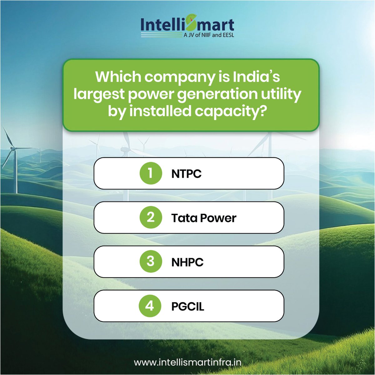 Intelli_Smart's tweet image. #MondayQuiz

How well do you know India’s energy sector? Drop your answers in the comment section below. Tag your colleagues to take the challenge too!

#powersector #powerministry