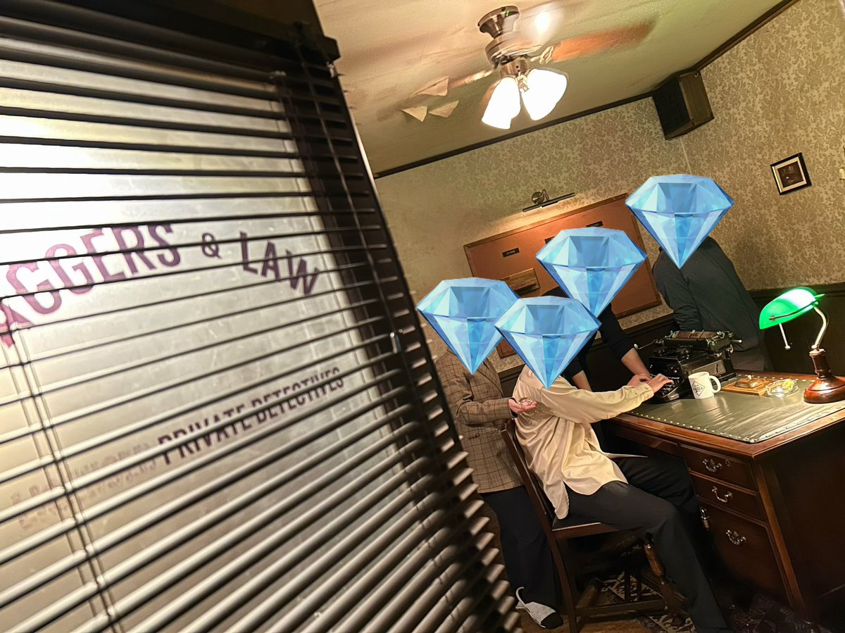 shirokuro_srp's tweet image. 欲望のダイヤモンド💎
スタジオエスケープ初めての3人を連れて行ってきました〜🙌(言うて私も2作目)
ギミックすごくて、みんなでおおーーっ！って叫んだ笑

まだの方、1月までなのでぜひ🔍
#欲望のダイヤモンド
#スタジオエスケープ