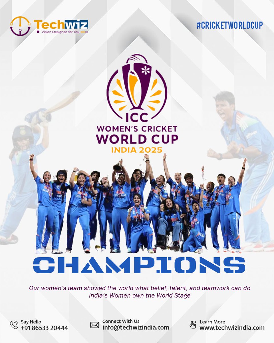 techwizind's tweet image. India’s Women own the World Stage! 📷📷
From determination to domination — this victory is for every dreamer who dares to rise. 📷📷
#WomenInBlue #WorldChampions #HerGameHerGlory #ProudMoment #BleedBlue #IndianCricket #SheLeadsIndia #CricketFever #TeamIndia #UnstoppableWomen
