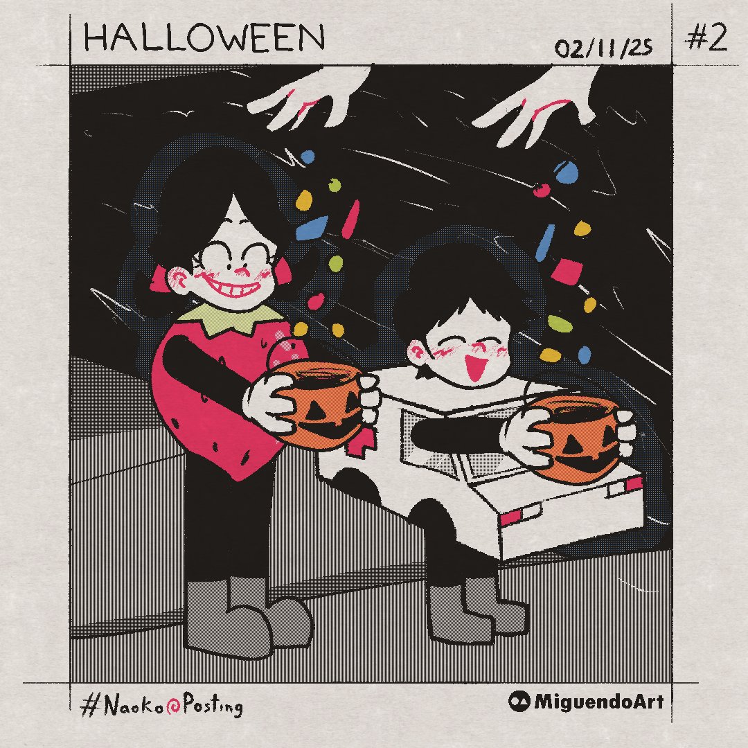 miguendo_art's tweet image. HALLOWEEN - NAOKOVIÑETA No.44 #Naokoposting #anime #webcomic #四コマ