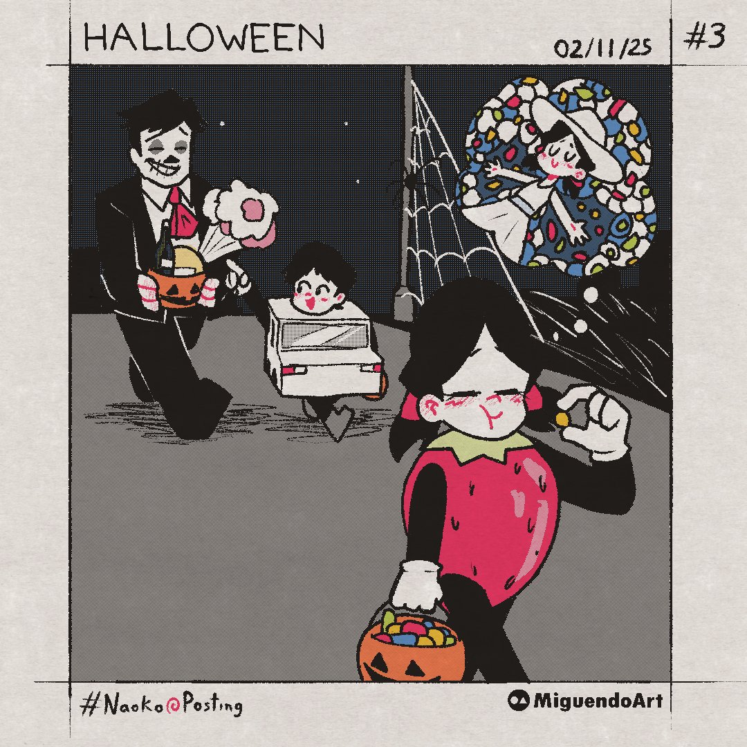miguendo_art's tweet image. HALLOWEEN - NAOKOVIÑETA No.44 #Naokoposting #anime #webcomic #四コマ