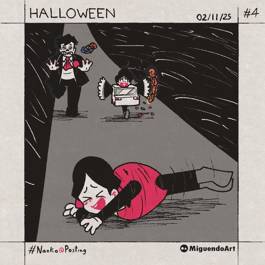 miguendo_art's tweet image. HALLOWEEN - NAOKOVIÑETA No.44 #Naokoposting #anime #webcomic #四コマ