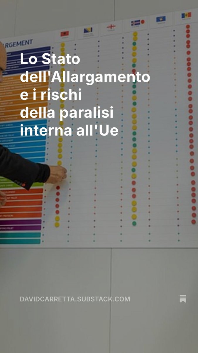 Il Mattinale Europeo è online. 

L’analisi del giorno: “Lo Stato dell'Allargamento e i rischi della paralisi interna all'Ue”

Nelle brevi: lo scontro sulla Legge clima. Con <a href="/CSpillmann/">Christian Spillmann</a> 👇

davidcarretta.substack.com/p/lo-stato-del…