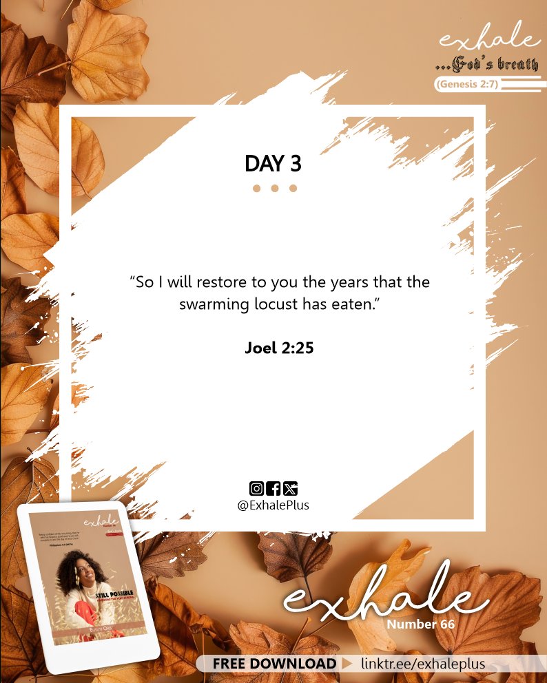 ExhalePlus's tweet image. God is restoring what you lost with greater glory.

#exhale #66 #day3

~~~

Pastor Kumuyi | Tife| Sovereign | South Africa | Nigeria | Trump | The US