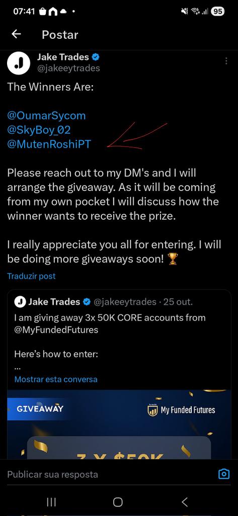 Thanks again for the giveaway mate ! <a href="/jakeeytrades/">Jake Trades</a> is a man of is words!