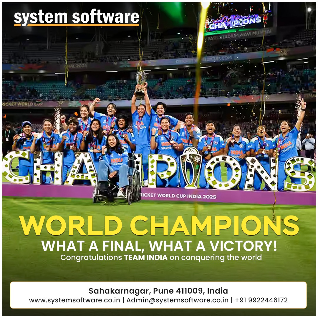 systemsoftwaree's tweet image. A moment of pride for every Indian! 🇮🇳 Congratulations Team India on winning the ICC Women’s World Cup for the very first time! Your determination, spirit, and teamwork have made history. 🏆🔥

#CWC25 #TeamIndia #WorldChampions #WomenInBlue #IndianCricket #BleedBlue #ICCWomens