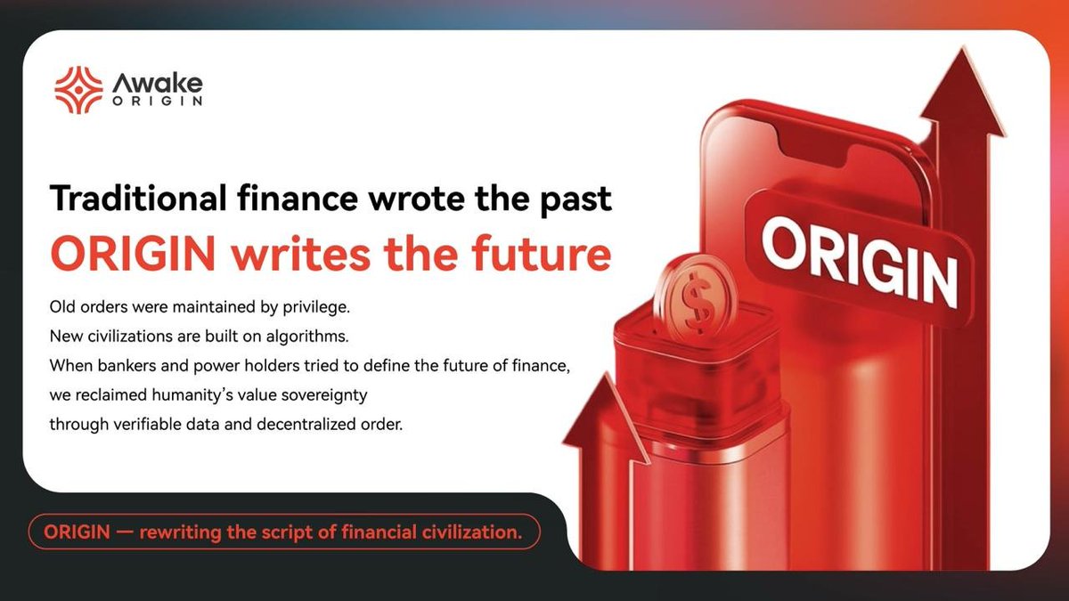 SaluteOrigin's tweet image. Traditional finance wrote the past, ORIGIN writes the future🔥 

Old orders were maintained by privilege.
New civilizations are built on algorithms.

When bankers and power holders tried to define the future of finance,
we reclaimed humanity’s value sovereignty
through verifiable…