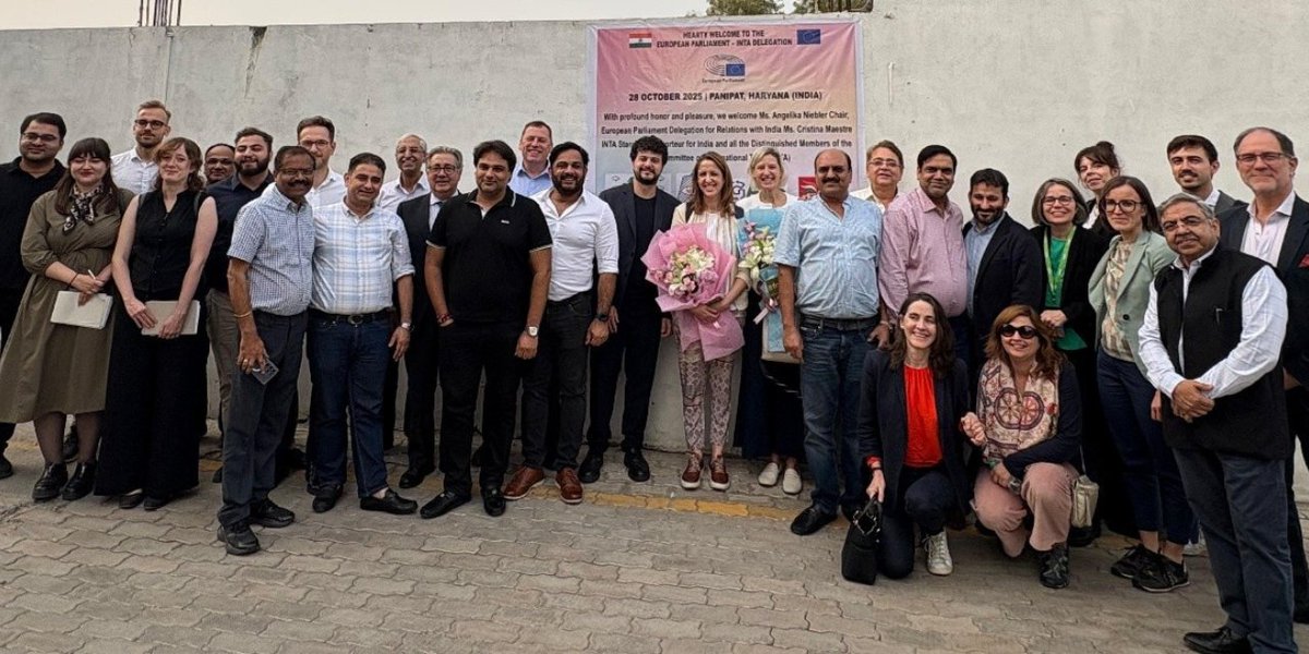 TextileValue's tweet image. European Parliament delegation visits Panipat to explore India–EU cooperation in circular textiles and sustainable manufacturing.

Read More: textilevaluechain.in/in-depth-analy…

#CircularTextiles #Sustainability #EUIndiaPartnership #RecyclingInnovation #CircularEconomy #TextileRecycling