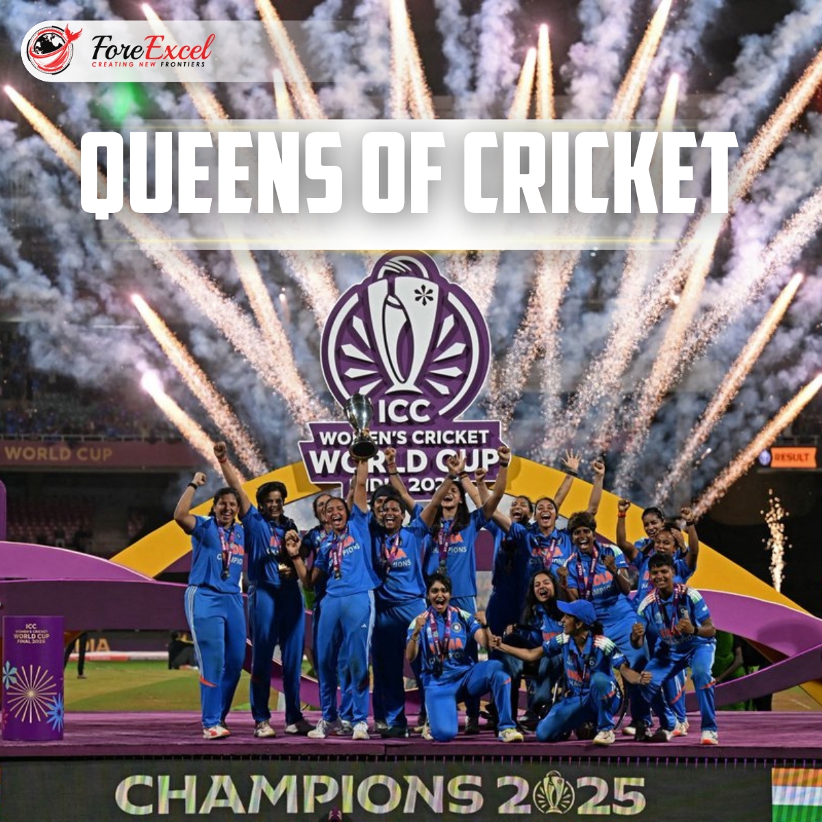 Fore_Excel's tweet image. 🏆 Champions aren’t born overnight — they’re built through focus, passion, and resilience. 

Team India’s World Cup triumph reminds us what’s possible when we stay committed to our goals.
#WomensWorldCup2025