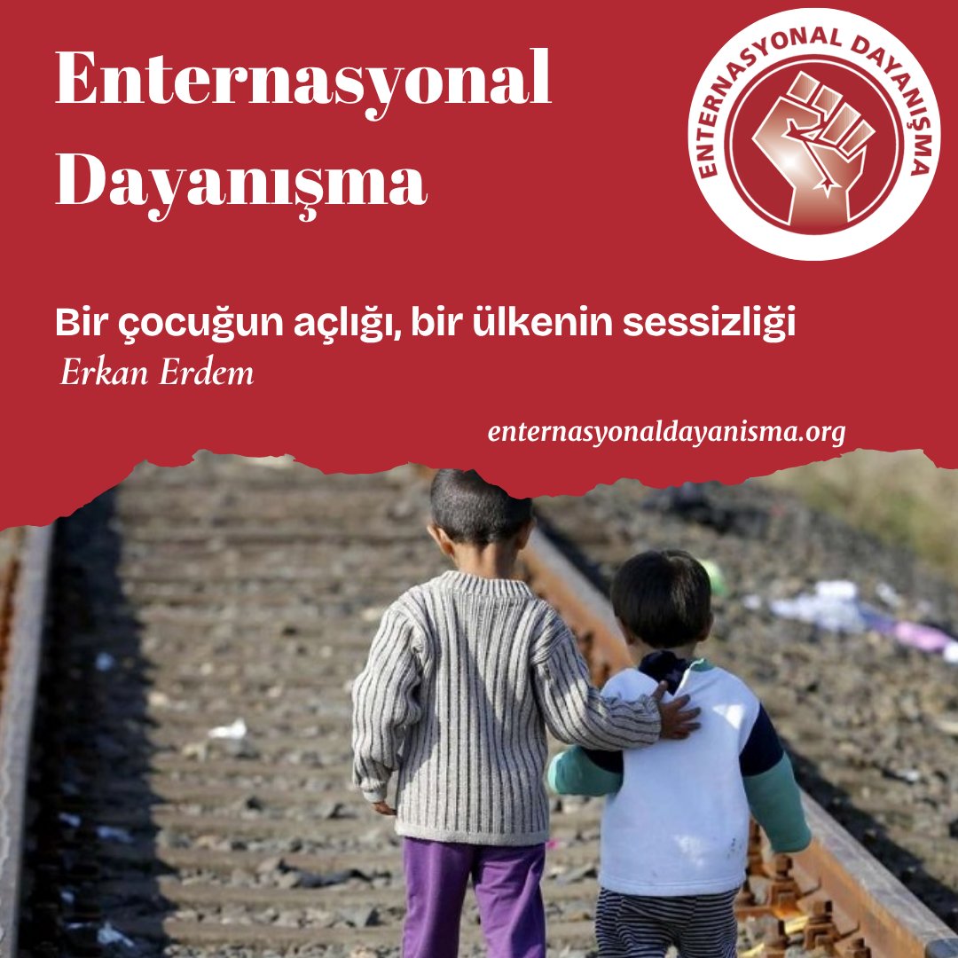 💬 Bir çocuğun açlığı, bir ülkenin sessizliği

🖊️ Erkan Erdem yazdı...

▶️ Yazıyı okumak için: enternasyonaldayanisma.org/2025/11/03/bir…