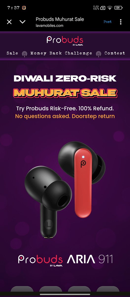 anil_k_saini0's tweet image. #ProbudsMoneyBackChallenge 

@ProZone_In