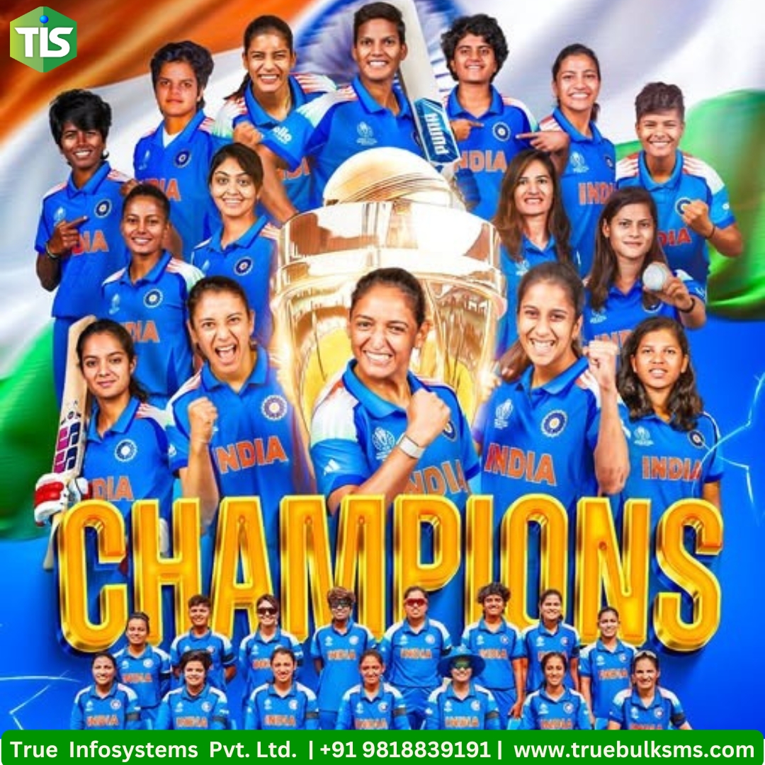 truebulksms's tweet image. History created! India’s women have conquered the world with courage, skill,and spirit. A proud moment for every Indian heart.
#WorldCupChampions #TeamIndia #ProudMoment #IndiaWins #truebulksms #connectwithus

Visit our website : truebulksms.com
Contact us :+91-9818839191