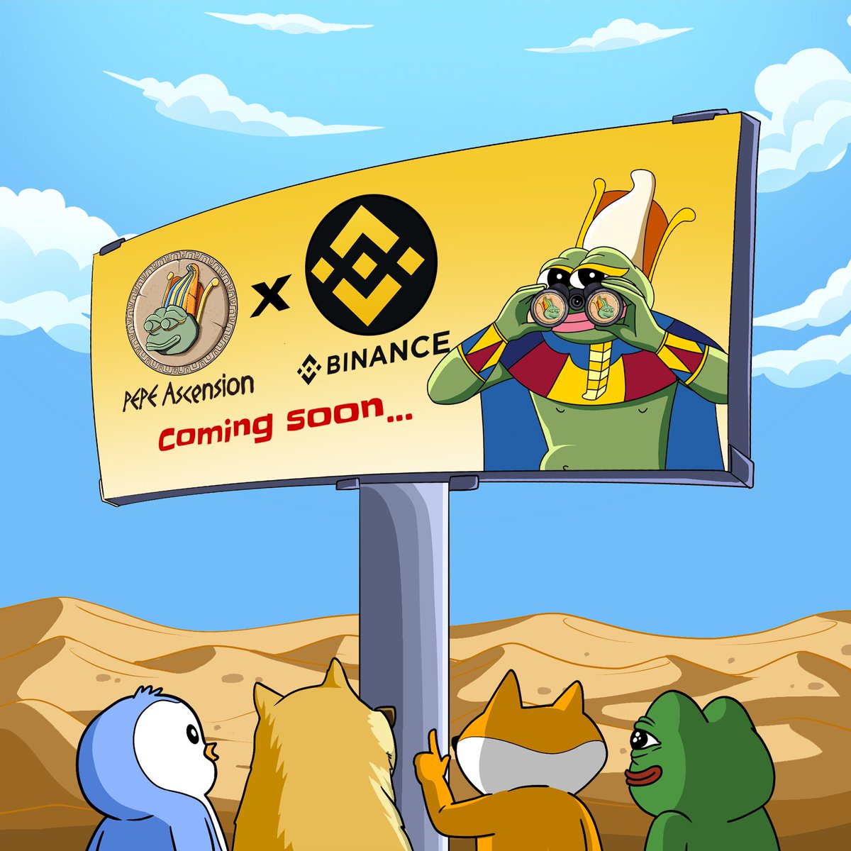 🐸 $PEAP x Binance 🔥

Something big is coming - and this time, we’re not alone. 
Details soon. For now, just know… it’s huge. ‼️

Ready for it? 👀
Nov 10th - Mark your calenders.
👉 pepeascension.com