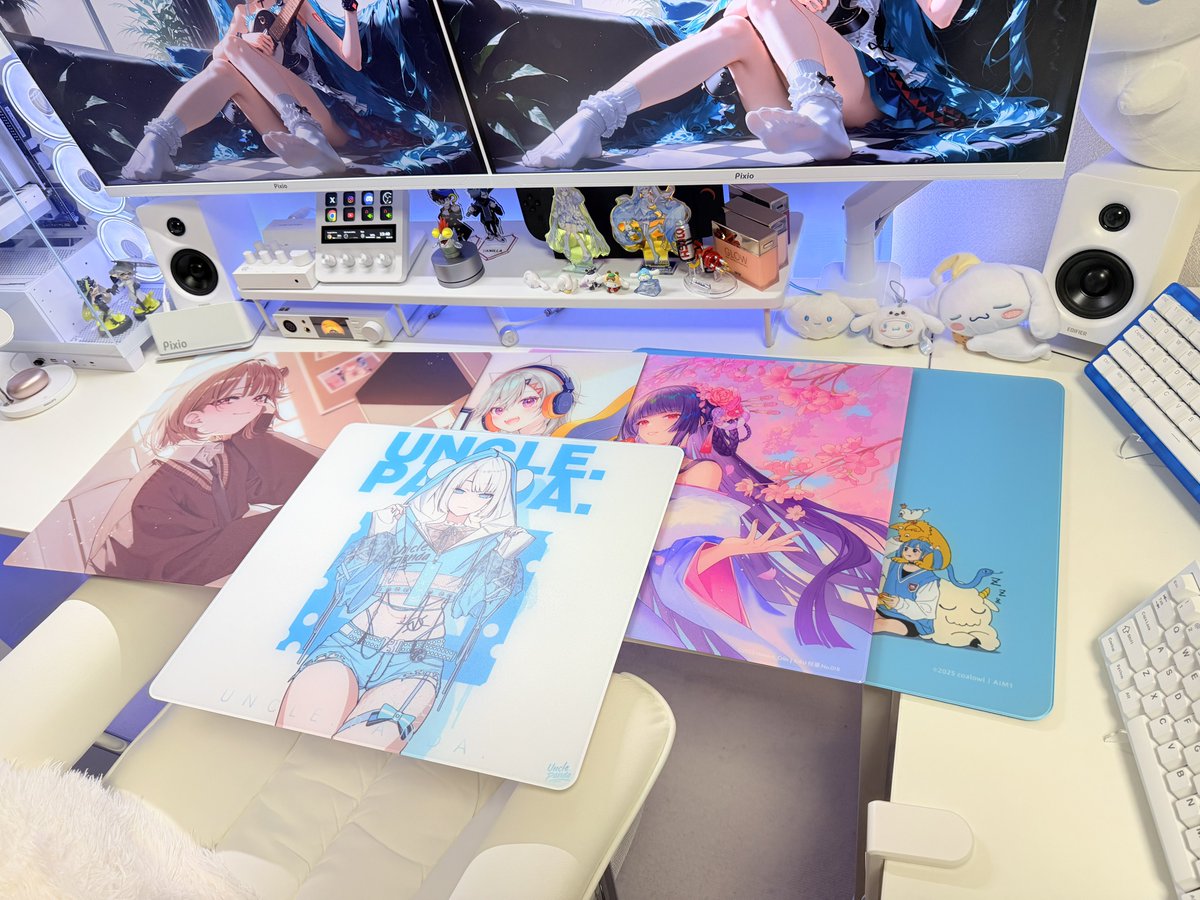 3_hyokkori's tweet image. もうすぐデスク界隈飛び込んで一年😊
勉強のために、いろいろ集めたガラスマウスパッドも今ではこんな数になりました😆
どれも色んな性能で楽しいですし、何よりかわいい😍
使わない時の収納場所だけが今後の課題🤣
#WALLHACK #Rabbit0 #KIBU #AIM1 #ぶいすぽ