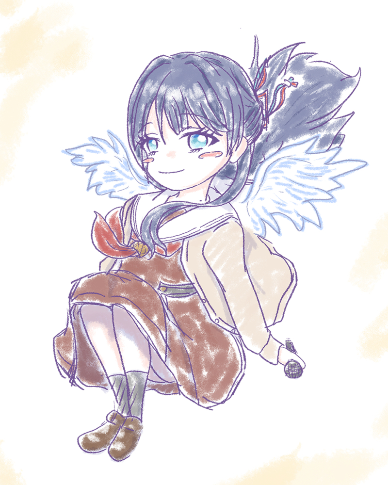 イラストオーダー✩﻿AYA すみません、絵の供養を はじまりの羽音のさやかちゃんを描いていたの