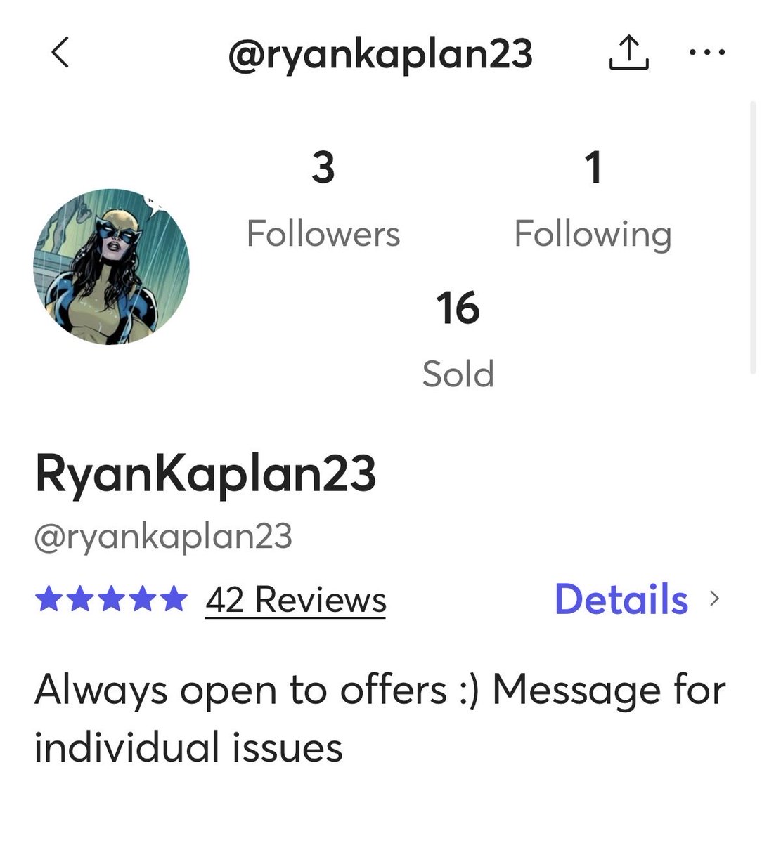 follow me on mercari! i have a ton of comics listed and a couple vinyls