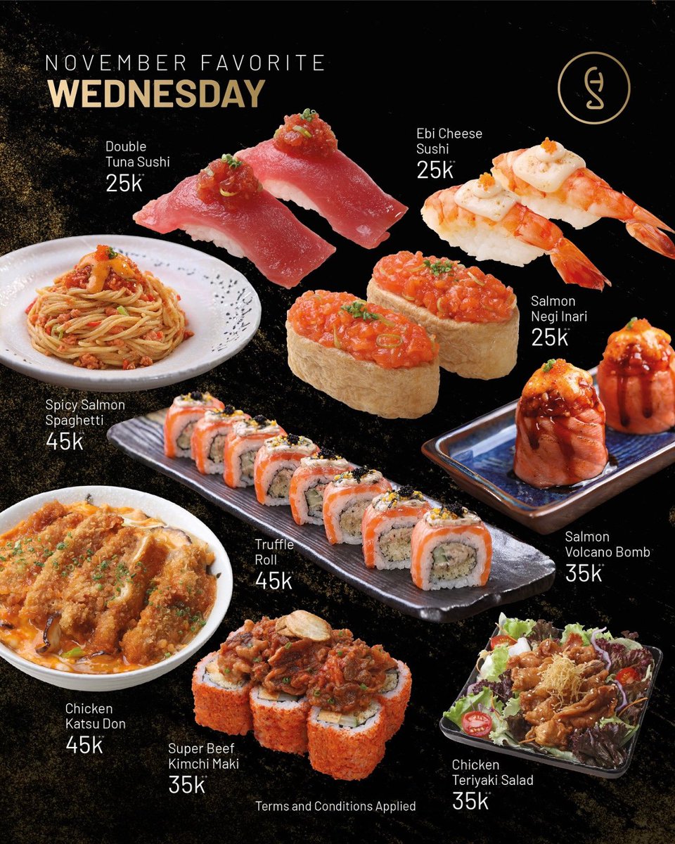 💥NOVEMBER FAVORITE 💥

📌 Special treats for you EVERY MONDAY to WEDNESDAY during November! 📌

Enjoy selected menu items starting from 25K to 45K!

At Sushi Hiro, UG
Neo Soho Mall

#Neosohomall #Sushihiro #StairwaysOfHappiness #November #Novemberfavorite #BestDeal #Deals
