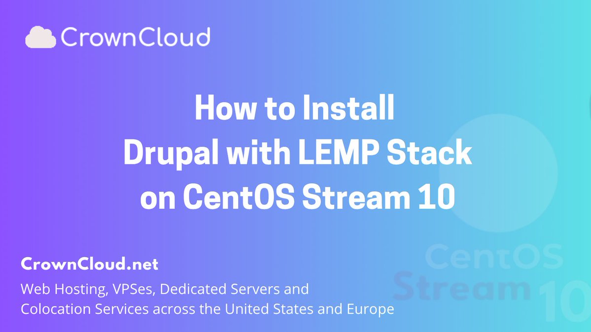 crownclouds's tweet image. Launch your Drupal website like a pro!
Follow our guide to install LEMP Stack + Drupal on CentOS Stream 10 — simple, secure, and fast.

wiki.crowncloud.net/?How_to_Instal…

#CentOSStream10 #Drupal #Linux #LEMP #WebHosting
