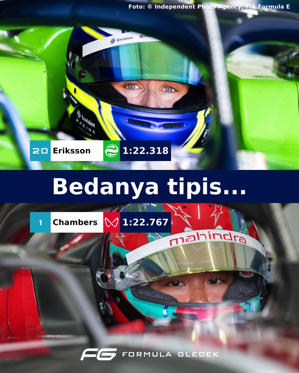 FormulaGledek's tweet image. Lap tercepat Chloe Chambers selama Tes Wanita hanya terpaut 0.449 detik dari lap tercepat Joel Eriksson.

Ini berarti jika para wanita diberi jam terbang lebih banyak, bukan tidak mungkin mereka bisa bersaing dengan para pembalap pria. Setuju?

#FormulaE #ABBFormulaE #FETesting