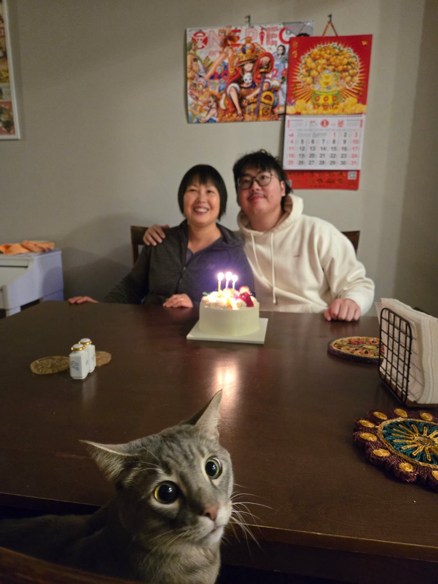 This birthday was a special one! I was able to celebrate it with my parents who have been living in China for the past few years due to Covid.

I share the same birthday month as my mom so we celebrated together. Ignore the little guy on the bottom, he just want a slice.