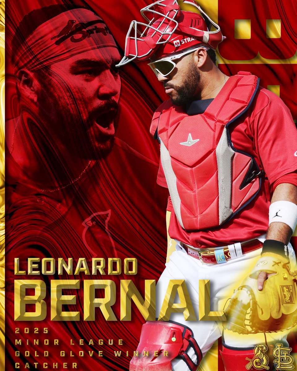 Sgf_Cardinals's tweet image. Best backstop, period.

Congratulations to Springfield Cardinals catcher Leonardo Bernal who tonight was awarded the Minor League Gold Glove at catcher. He&apos;s just the second player in franchise history to win this honor (Victor Scott II - 2023) and the first catcher.