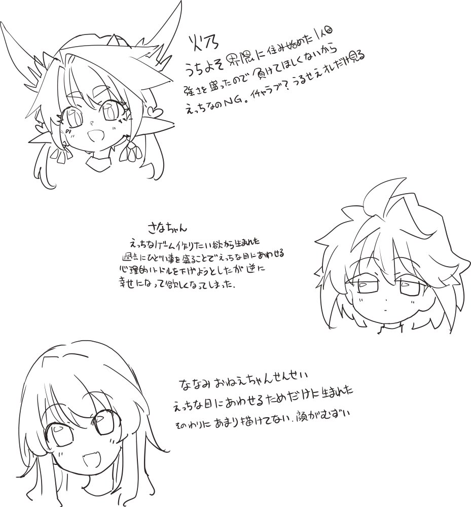 うちのこメイン3人について 