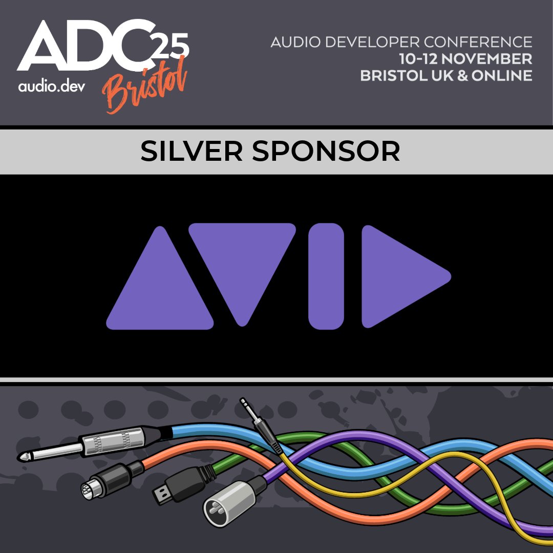 audiodevcon's tweet image. Welcome ADC25 Silver Sponsor AVID

We’re so grateful to our amazing ADC sponsors for helping make the Audio Developer Conference possible!

Your support powers the future of sound.

Nov 10-12 Bristol UK &amp;amp; Online
audio.dev/tickets/

#audio #developer #programmer #plugins