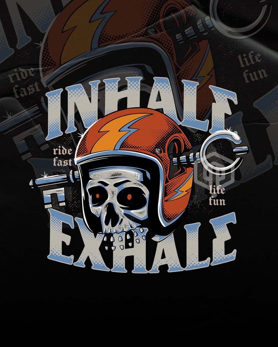 Krtcreating's tweet image. ✅✅DESIGN FOR SALE✅✅

INHALE EXHALE (MOTO MERCH)
Text and colors can be change

600 DPI PSD FILE
JPG FULL // PNG BG OFF

Open commission work!

Feel free to contact us,
DIRECT MESSAGE
WA: +6285866501417
Email: rief1995@gmail.com

#krtcreating #illustration #Merchandise #Moto