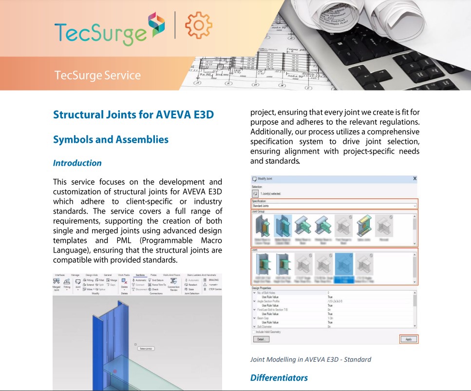 TecSurge's tweet image. This service focuses on the development and customization of structural joints for AVEVA #E3D which adhere to client-specific or industry standards. Let&apos;s talk: tecsurge.com/work-examples/… #tecsurge