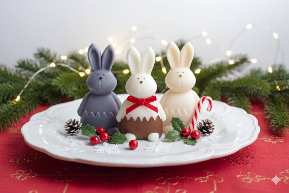 ♦専用♦No.18☆クリスマス飾り**☆サンタうさぎちゃんと可愛いピンクツリー♦ てしごと灯り on X