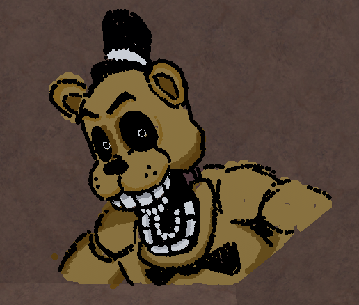 tried drawing on roblox

have some freddy from the small indie game FNAF