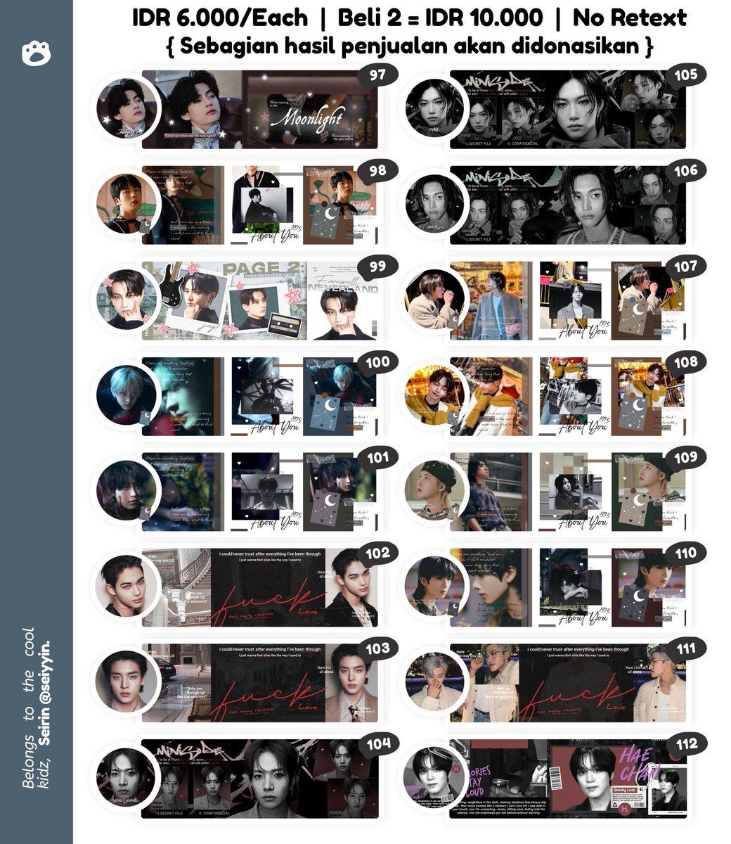#zonauang cek di <a href="/seiyyin/">ᐢ..ᐢ ࣪˖ coolkidz, seirin◞ ݁</a> ada 112 layout rs murah serba 6k &amp; 9k

t. taehyung, seokjin bts, jay jongseong, jungwon, sunoo, ni-ki riki, jake, heeseung enhypen, felix stray kids skz, wonbin riize, sungho, myungjae bnd bonedo boynextdoor, renjun, jisung, jaemin, haechan nct dream