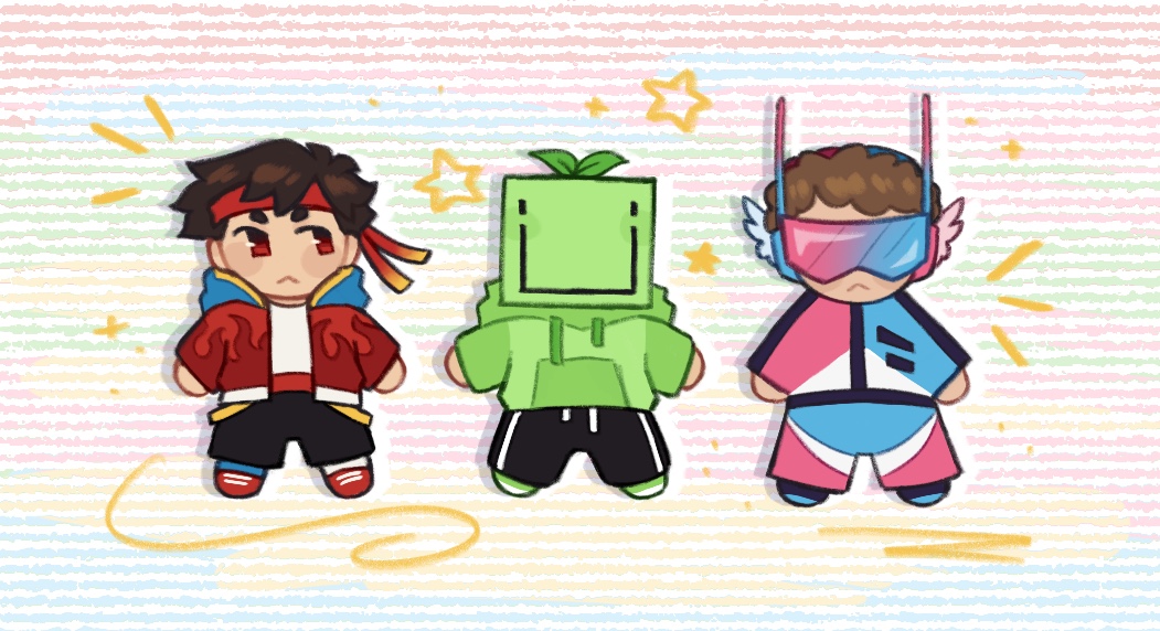 KRlMSONCAT's tweet image. three of them