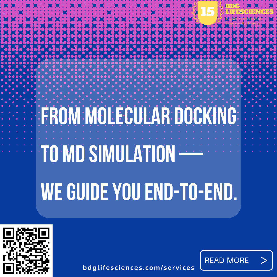 biodiscovery's tweet image. Whether you’re tackling #moleculardocking, #MDsimulation or #NGS data,our seasoned scientists at @biodiscovery deliver hands-on consultancy to push your work ahead.

Message us or visit bdglifesciences.com/services
#bioinformatics #computationalbiology #sciencecommunity #stem #biotech