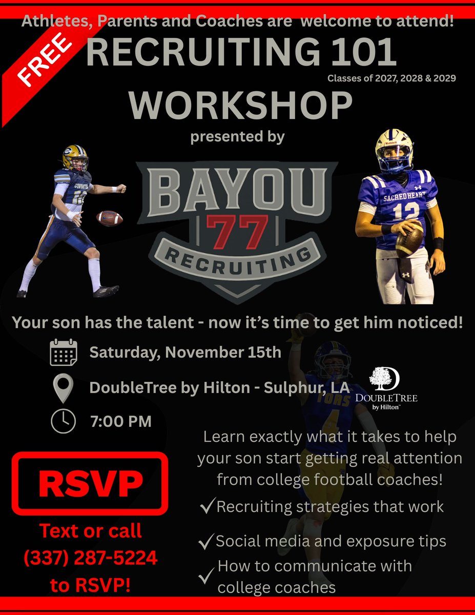 FREE FREE FREE!!! Athletes, Parents and Coaches