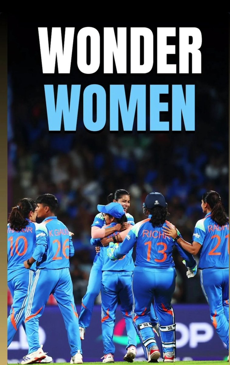 Ba96977456Baba's tweet image. हम जीत गए !!
शाबाश शेरनियों, पूरे देश को तुम पे गर्व है।
विश्व विजेता भारत ... 
#INDvsSAFinal 
#worldcup2025