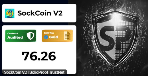 francenetworks's tweet photo. Thanks for Audit @SolidProof_io @SolidProof_io @BitMart_FR @BitMartExchange !! @SockCoin
$SockCoin #SockCoin @SP_TrustNet https://t.co/URrIFd1R28