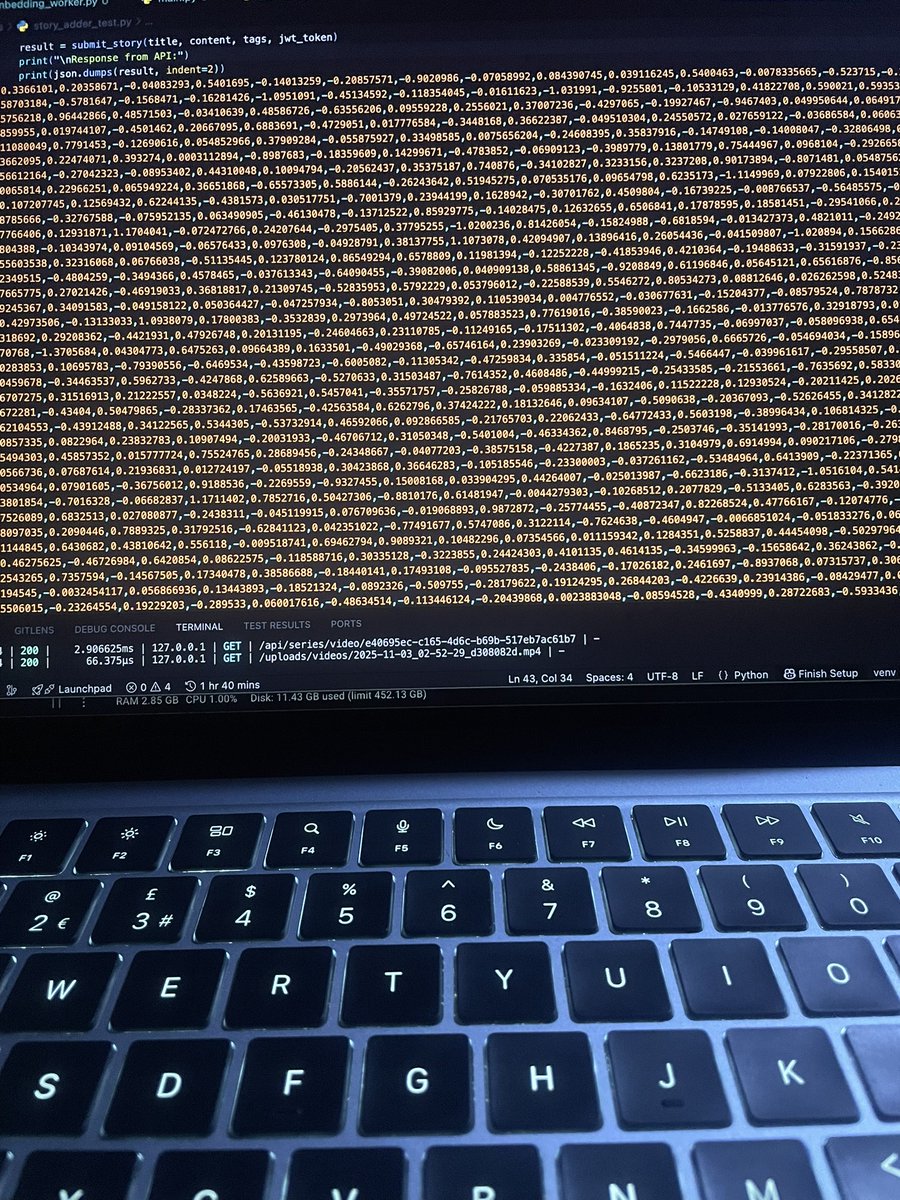 kelly_daniel_o's tweet image. This is a vector embeddings all prompts you send are converted to this