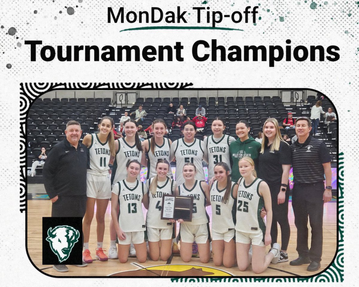 BillTriplett_2's tweet photo. Williston State takes down North Dakota State School of Science 83-50 to claim the championship of the MonDak Tip-Off Tournament. #GoTetons https://t.co/z1LXTagx9Q