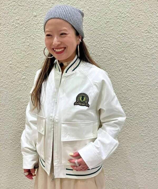 ビームス ナイロン セットアップ 大理石 ホワイト シェルジャケット