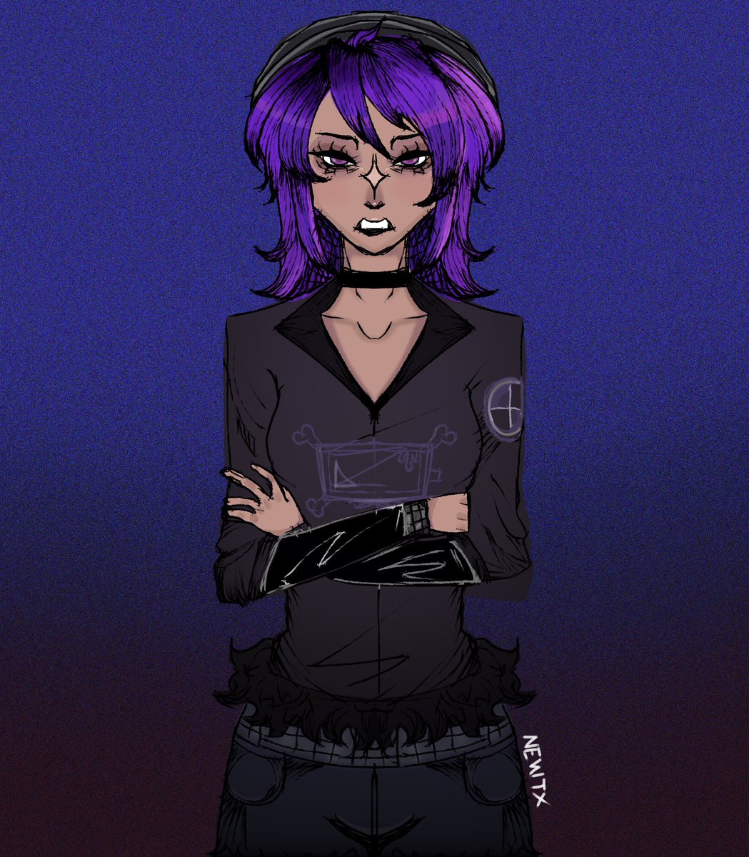 Newtluvscherrys's tweet image. Screenshot redraw that was really fun because I’m bored @mishim0 hi Mishi I am in ur walls #murderdrones #angelfangs