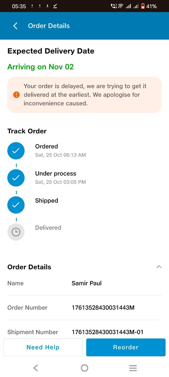 abhishekdeyreal's tweet image. @JioMart_Support where is my order?Past 4 days i have been waiting?Everyday customer care says today it will be delivered.Wait till today.Even the app shows today as of 3rd nov but delivery expected on 2nd nov. Stole my money complete scam‼️🚨now neither cancelled nor refunded