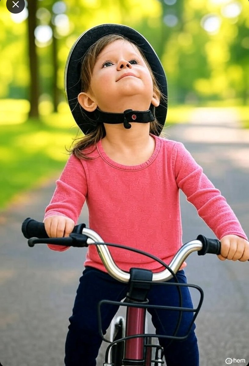3yo daughter learning to ride her bike. She puts her head down and watches the front wheel and runs into stuff

Wife "look up to see where you're going" 

Daughter: 

(Wish I had the actual picture)