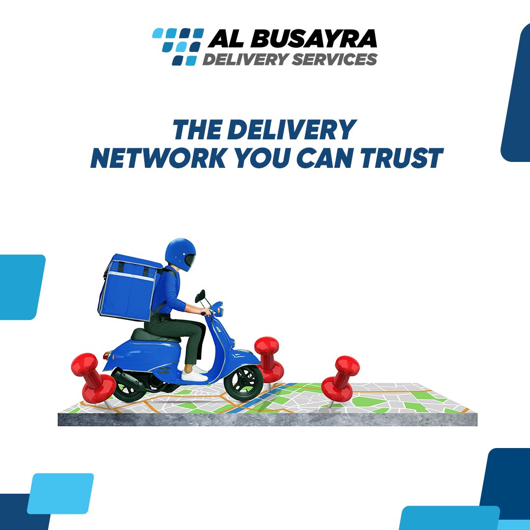 al_busayra's tweet image. Strong routes, reliable riders, and advanced systems — Al Busayra is the delivery network your business can count on 24/7. 🌍
👉 Check our network: al-busayradelivery.com
#NetworkPower #DeliverySolutions #AlBusayraDelivery