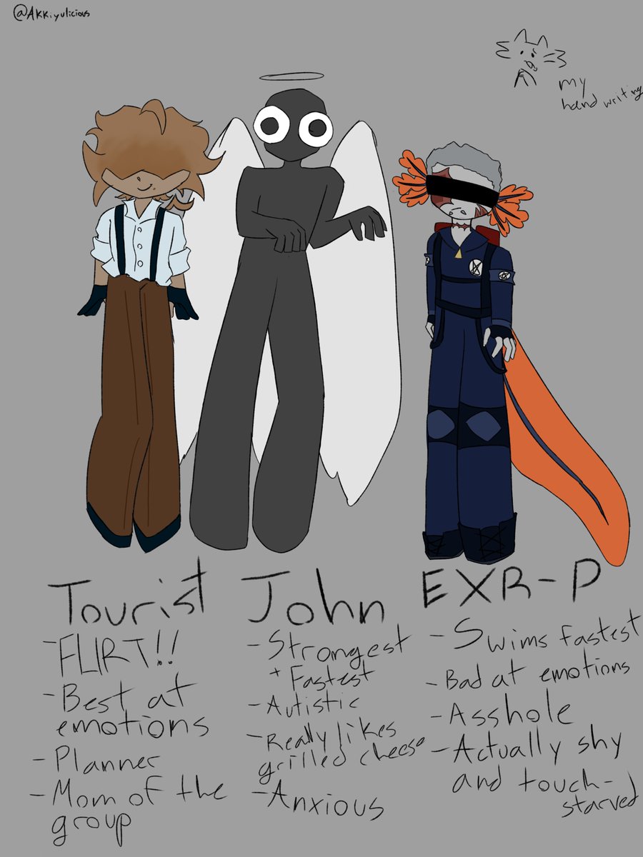 Akkiyilicious's tweet image. AKKIYU&apos;S SUPER AWESOME ETT REF SHEET + HEADCANONS
#endlesstormenttrio #expendable #johngrace #doorstourist