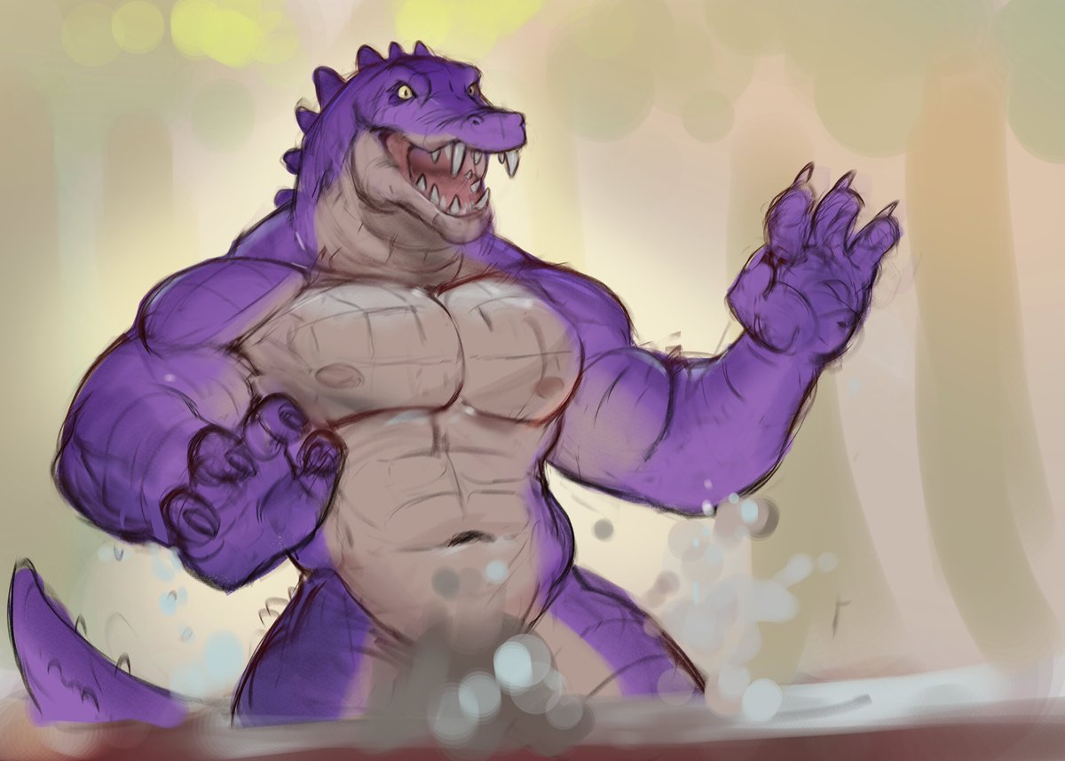 Weretober Day 23 - Sabertooth Crocodile