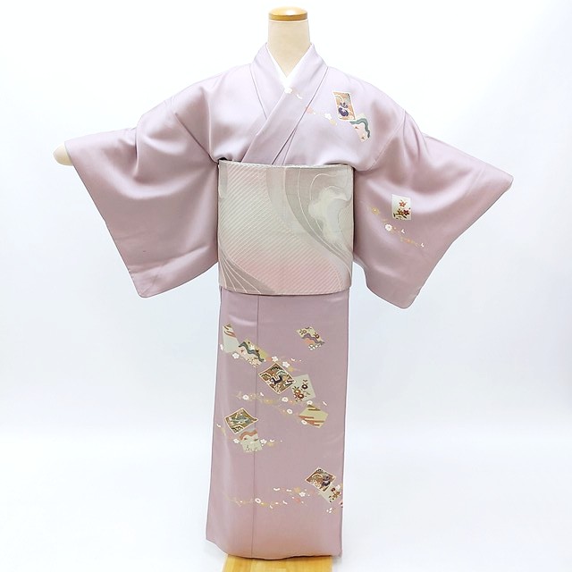 訪問着 ホワイト 地グラデーションの裾模様 訪問着 ホワイト 地グラデーションの裾模様 訪問着、付下げ、色無地