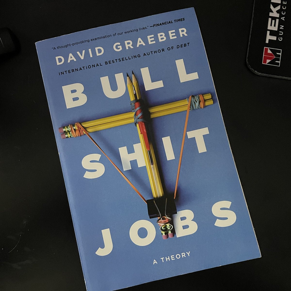 LucasBotkin's tweet image. The real conversation people should be having is why America decided to outsource much of its meaningful work (like manufacturing) to pursue frivolous jobs that provide little benefit to the worker and the public. Been reading this book and he’s hitting the nail on the head.