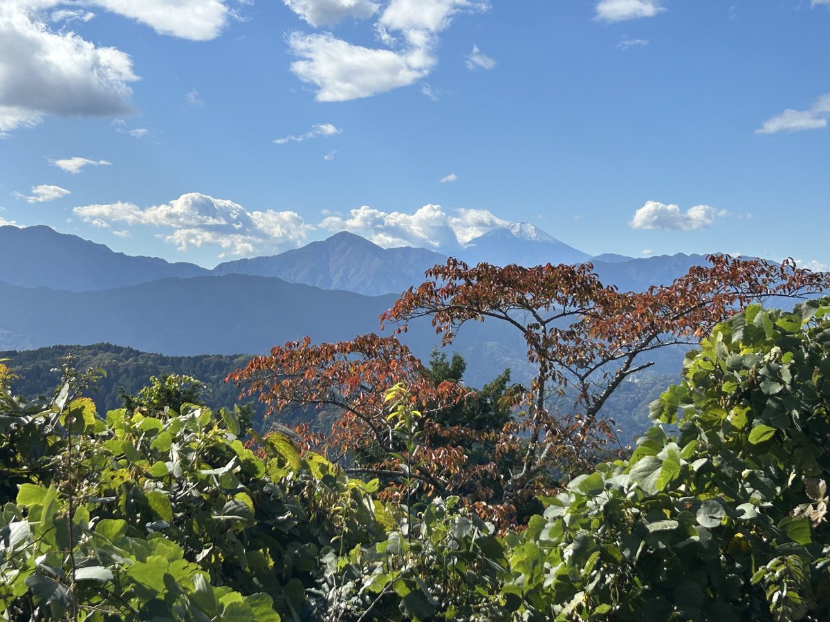 It cleared up just in time to see Fuji-san from the summit!