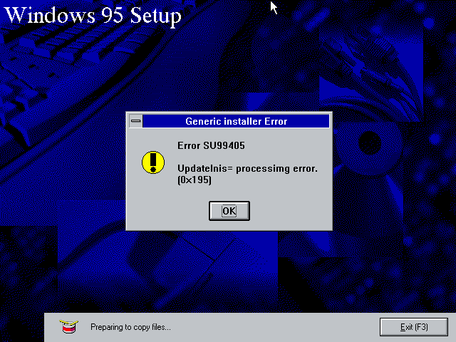 PNMCarrie777's tweet image. #windows95 #errormessage #install